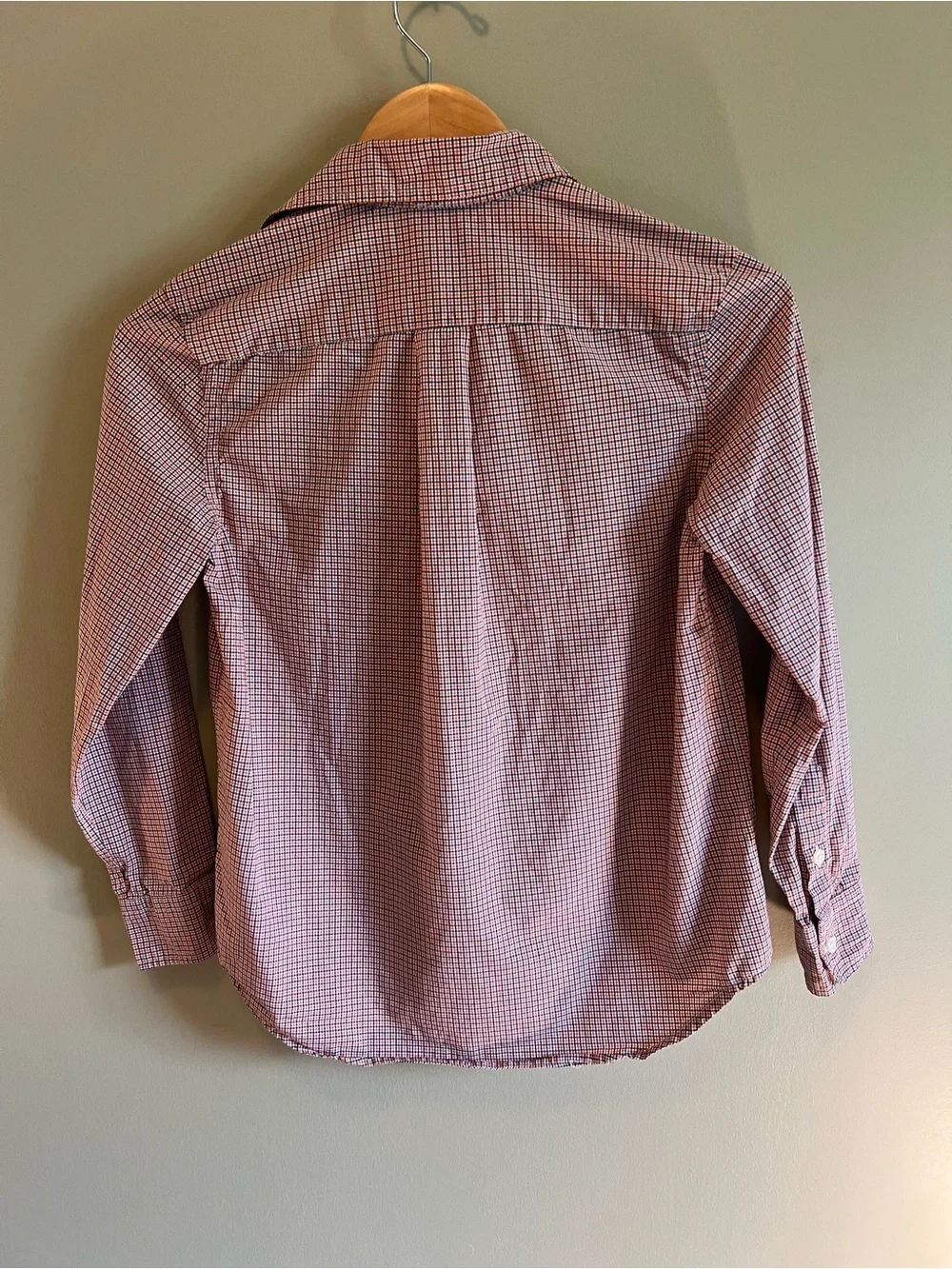 Ralph‎ Lauren Children’s Size 10 | Orange & Navy Small Gingham Button-Down Shirt
